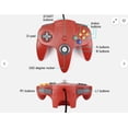 thumbnail image 3 of Nintendo 64 - Control con Cable de Reemplazo N64 - Gamepad para Juegos Retro, Compatible con Consola N64 - Rojo, 3 of 5