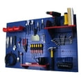 thumbnail image 1 of Organisateur Mural pour Panneau Perforé 4 Pi. Kit de Rangement d'Outils Standard en Métal avec Tableau à Outils Bleu et Accessoires Rouges, 1 of 5