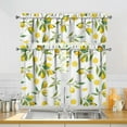 thumbnail image 3 of Lemon Kitchen Curtains Sets for Windows Lemon Summer Curtain Sink Window Valance 3 Piece Set Yellow Kitchen Tier Curtains 3 Panels Decor for Living Room Bedroom, 3 of 7