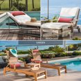 thumbnail image 6 of Outdoor Lumbar Pillows with Strap & Insert Red Blue Hexagonal Tiles Recliner Head Pillow Pack of 2 Ombre Honeycomb Waterproof Headrest Patio Lounge Chair Pillows for Beach Office 11x16 Inch, 6 of 9