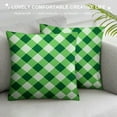 thumbnail image 3 of COMIO  Pieces St. Patrick's Day Pillow CoversLucky Clover Shamrock Green Throw Pillow Cover Case Truck Plaid Cushion Cover Happy Saint Patrick's Day Decorations for Sofa Couch Home, 3 of 5