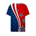 thumbnail image 5 of Fiudx Ofertas Relámpago Camiseta Holgada con Cuello En V y Estampado Del Día de La Independencia para Mujer, 5 of 5