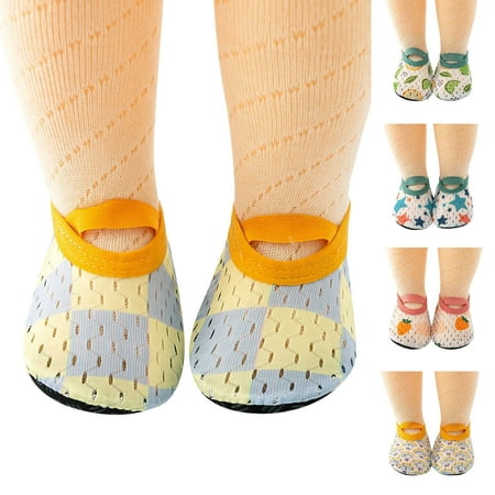 

LYCAQL Baby Shoes Spring and Summer Children Baby Toddler Shoes Boys and Girls Flat Bottom Lightweight Slip On Hollow Rite Shoes (Yellow 9 Toddler)