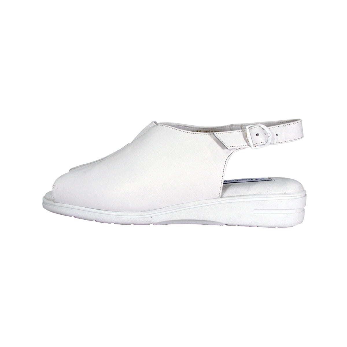 24 HOUR COMFORT Sheila Women Wide Width Comfort Open-Toe Sandals WHITE 5