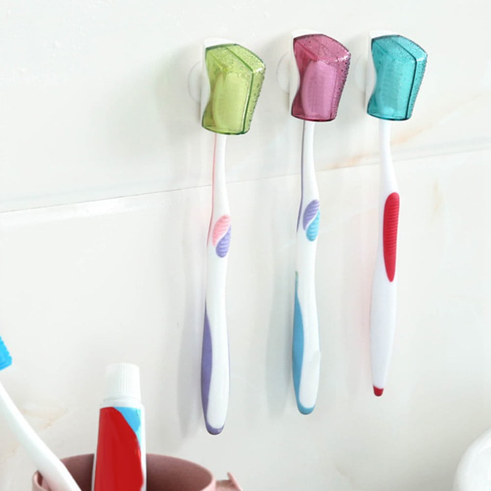 3Pcs//set Toothbrush Suction Holder Rack Cover Wall Mount Stand Home Healthy Part