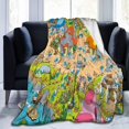 thumbnail image 1 of The Smurfs Super Soft Fluffy Snugly Solid Flannel Fleece Throws for Sofa Bed Blankets -W236-week, 1 of 4