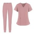 thumbnail image 3 of 2x Conjunto De Exfoliación De Enfermería Cómodo Uniformes De Spa Camisetas De Manga Corta De Moda Pantalones, 3 of 8