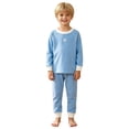 thumbnail image 3 of WUANDIXFA Teen Pajamas Girls 1-13 Years Infant Kids Toddler Girls Boys Soft Comfy Sleepwear Pajamas 2pcs Set,Blue,7-8 Years, 3 of 8