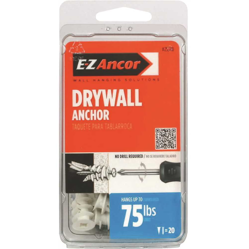 ISPINNER 50-Pack Self-Drilling Drywall Anchors With Screws – Nylon Anchors & Stainless Steel Screws, No Pre-Drilling Needed, For Gypsum Board & Lightweight Concrete