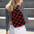 thumbnail image 5 of Disketp Red Beautiful Lips Mochila de Lona Estampada, Mochila Escolar de Viaje Ligera para Estudiantes y Portátil-Small, 5 of 5
