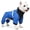 Blue, variant on Hengshan Dog Winter Snowsuit, Full Coverage 4-Legged Dog Coat, Sherpa Lined Warm Dog Jacket with Back Zipper & Reflective Leash Strap, Water Resistant Cold Weather Pet Apparel for Small Dogs