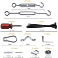 thumbnail image 5 of String Lights Hanging Kit for Outdoor, Includes 100Ft Stainless Steel(304) Suspension Rope Cable in Black Vinyl-Coated, Turnbuckle, Thimble, Hooks. Heavy Duty and Easy to Install, 5 of 5