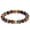 Tiger's Eye, variant on 8mm Natural Hematite, Tiger's Eye & Volcanic Stone Bracelet with Rainbow Beads - Unisex Friendship Bracelet
