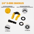 thumbnail image 4 of WOLFSTORM Off-Road Recovery Kit Tow Strap Tree Saver|Snatch Block Pulley|D-Ring Shackle|Gear Bag, 4 of 7