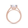 thumbnail image 5 of 1 1/5 Cttw 7MM Round Cut Lab Created Moissanite Diamond Solitaire Engagement Ring For Women In 14K Rose Gold Over Sterling Silver(G-H Color, VVS1 Clarity, 1.20 Cttw)-6, 5 of 7