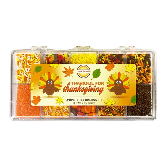 Mystic Sprinkles Thankful for Thanksgiving Sprinkle Decorating Kit 7.1 oz.