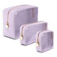 thumbnail image 1 of Bolsas de cosméticos Embla Clear, juego de 3 unidades, color lila, impermeables, 1 of 6