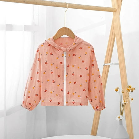 

Toddler Girls Coats & Jackets Autumn Winter Sunscreen Printing Cartoon Hooded Zipper Girls Outdoor Jackets & Outerwear Holiday Wear