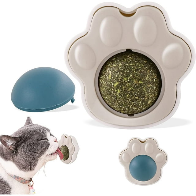 Juguete para gatos de interior con bola de hierba gatera, bola de hierba gatera, juguetes comestibles con hierba gatera para gatos