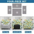 thumbnail image 6 of Kuiaobaty Lemon Strawberry Print Reclining Slipcover with Pocket Flower Breathable Recliner Chair Cover Large Durable Reclining Sofa Slipcover Washable Recliner Couch Cover for Living Room, 6 of 8