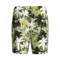 thumbnail image 2 of Lsque Hawaii Palms Mens Sleep Pajama Shorts,Short Pajama Pants, Cotton Ultra-Soft Knit-Large, 2 of 9