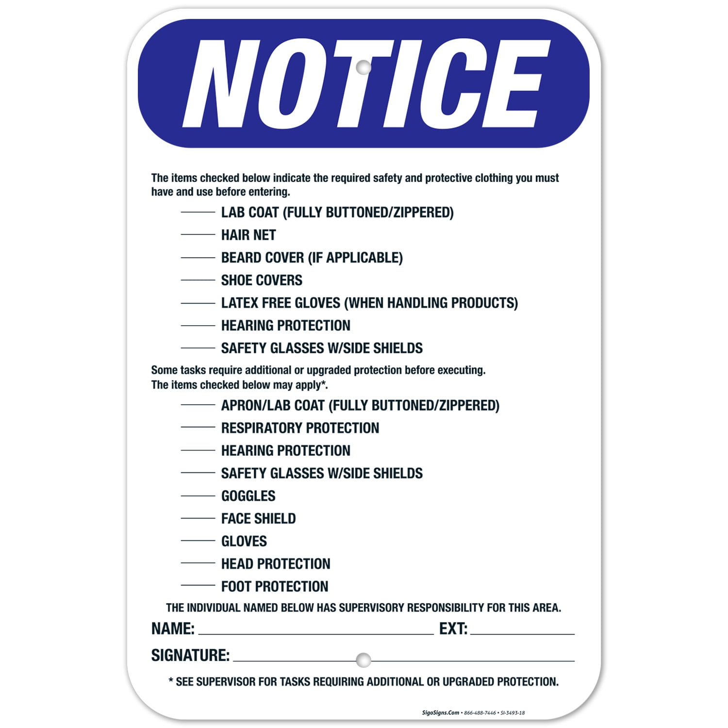 Sigo Signs Schild 'Company Policies' - 25,4 X 35,6 Cm, Aluminium, Wetterfest, Für Pausenraum, Innen/außen, Made In USA