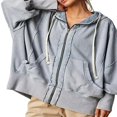 thumbnail image 1 of Veste d'Automne pour Adolescente à Manches Longues de Couleur Unie, 1 of 4