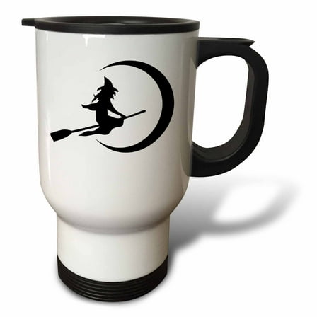 3drose, Wicked Witch on a Broom, 14oz Stainless Steel Travel Mug