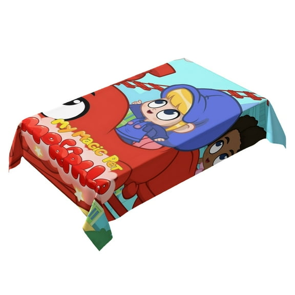 My Magic Pet Morphle-theme square tablecloth has an iconic print, fits most tables, and is easy to care for perfect gifts for fans friends and family，55" x 71"（140*180cm）