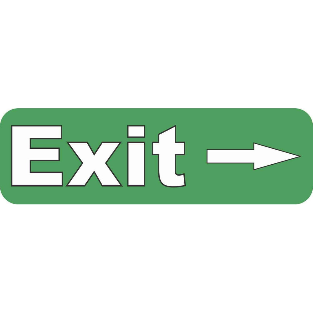 10in x 3in Green Right Arrow Exit Sticker - Walmart.com - Walmart.com