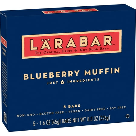 Larabar Gluten Free Bar, Blueberry Muffin, 1.6 oz Bars (5 Count)