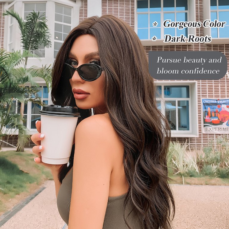 Long Blonde Brown Wig for Women Natural Straight Cosplay  display picture 2