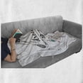 thumbnail image 6 of Indie Soft Flannel Fleece Throw Blanket, Boho Style Arrows Triangle Shape Dream Hand Writing Feathers, Cozy Plush for Indoor and Outdoor Use, 50" x 60", Black White Pink, by Ambesonne, 6 of 6