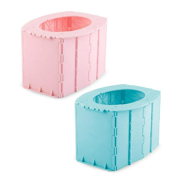 Langgg Toilette de Voiture Pliable Portable Siège de Toilette Pliable pour Cuvette Siège de Toilette Autonome pour Enfants Camping Randonnée Longs Trajets Rose