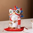 thumbnail image 4 of Estatua de gato de la suerte, colección de figuritas Feng Shui, amuletos decorativos para la vida blanco, 4 of 8