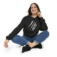 thumbnail image 5 of Effete Feline Claw Marks Scratch Women Cinched Bottom Hoodie, 5 of 6