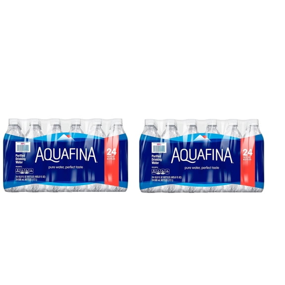 Aquafina Bottled Water, 16.9 Ounce (24 Bottles) - Pack of 2- (Total 48 Bottles)