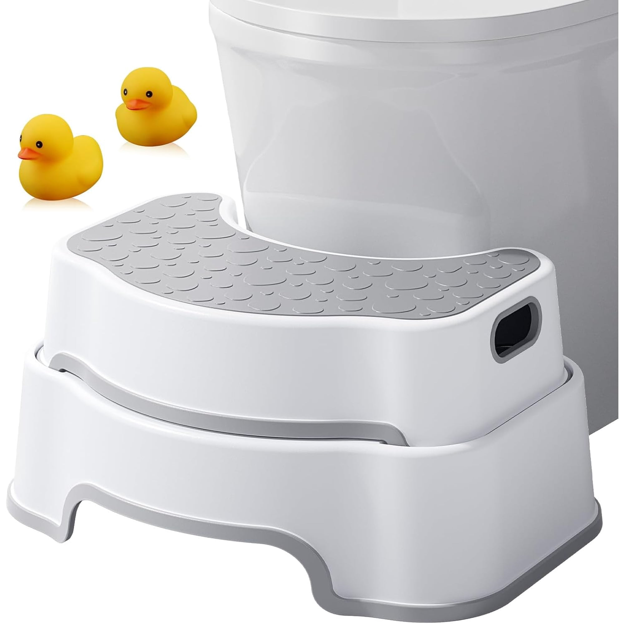 Squatting Potty for Adults, 16.7" Toilet Stool Squat Adult, Bathroom Stool Heavy Duty, Anti Slip Toilet Step for Bathroom
