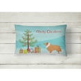 thumbnail image 2 of Carolines Treasures BB2934PW1216 Collie Dog Merry Christmas Tree Canvas Fabric Decorative Pillow, 12H x16W, multicolor, 2 of 3