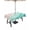 Turquoise, variant on Outdoor Tablecloth with Umbrella Hole for Patio/Picnic/Party/Camping, Navy Blue Waves Coastal Waterproof Table Cloth Square Cover Washable, Summer Beach Ocean Seaside (54"x 54")