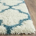 thumbnail image 5 of SAFAVIEH Yadira Geometric Quatrefoil Kids Shag Area Rug, Ivory/Blue, 6'7" x 6'7" Square, 5 of 6