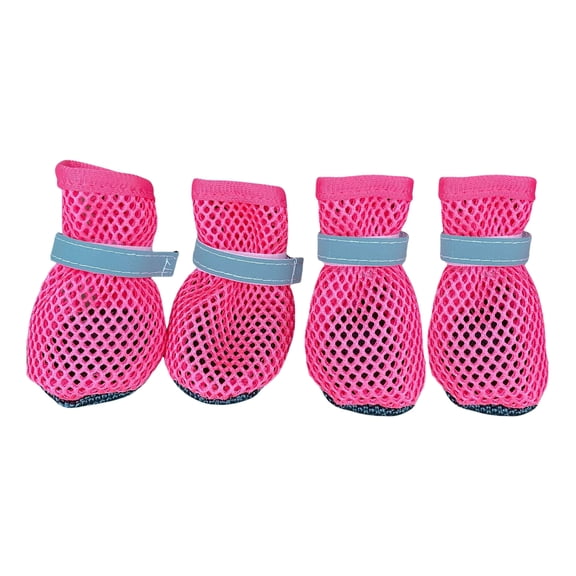 4Lots Comfortable Dog Booties with Airflows Summers Dog Shoes Paw Protecting Dogs Boot Meshes Nonslip Pet Socks