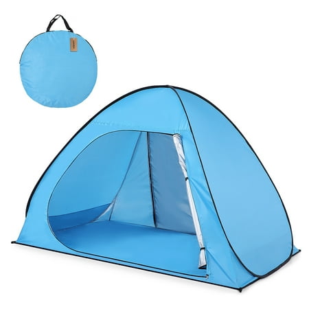 Lixada Automatic Up Beach Tent Sun Shelter Cabana for 2-3 Person UPF50+ UV Protection Beach Shade