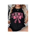 thumbnail image 1 of MaMa Leopard Bow Graphic T-Shirt – Women’s oversized Crew Neck Tee, Mother’s Day Gift, 1 of 7