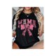 thumbnail image 1 of MaMa Leopard Bow Graphic T-Shirt – Women’s oversized Crew Neck Tee, Mother’s Day Gift, 1 of 7