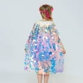 thumbnail image 3 of WOYY Big Girls Glitter Sequins Cloak Cute Sparkly Ponchos Capes Coat, 3 of 7