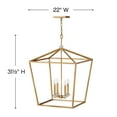 thumbnail image 2 of 3538DA Hinkley Lighting Stinson - 4 Light Extra Large Open Frame Chandelier in Transitional Style - 22 Inches Wide by 31.5 Inches High-Distressed, 2 of 7