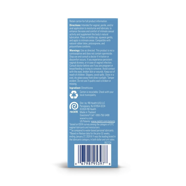 K-Y True Feel Silicone Lube, Personal Lubricant for Sexual Wellness, 4.5 fl  oz
