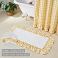 thumbnail image 2 of VHC Brands Annie Buffalo Check Farmhouse 27"x48" Bathmat Yellow Ruched Ruffle Cotton Rectangle Bath Decor, 2 of 5