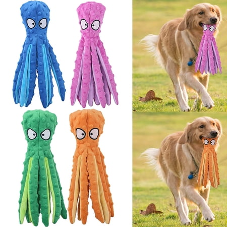 Dog Chew Toys 2 Pack Durable Aggressive Chewers Indestructible Tough Interactive YMTQ Puppy Teeth Octopus Toy All Life Breed Blue Purple